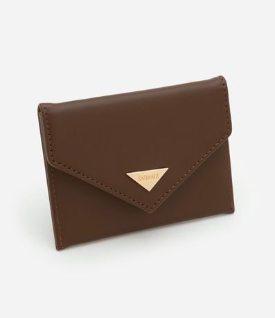 Billetera Pequeña con Tapa y Placa Triangular 1