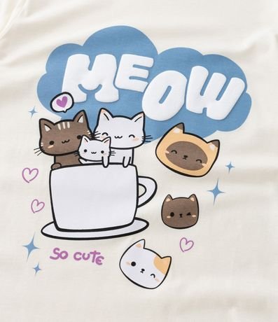 Remera Infantil con Estampa Gatitos Meow - Talle 5 a 14 años 6