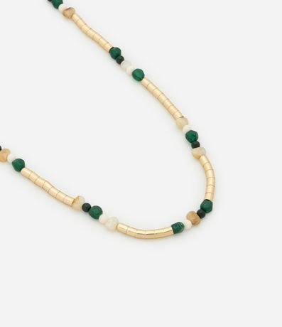 Collar Largo con Piedras en Resina