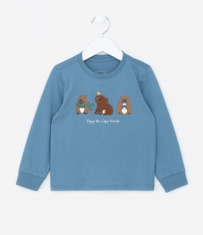 Remera Infantil con Bordado Carpinchos - Talle 1 a 6 años