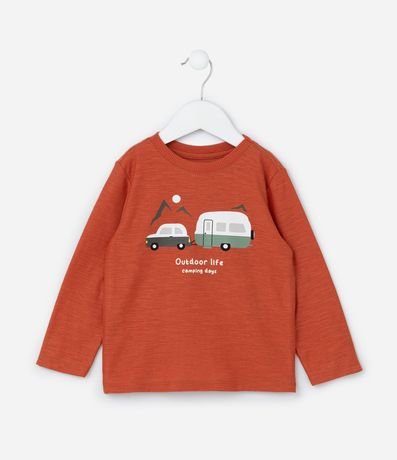 Remera Infantil Texturizada con Estampa Coches - Talle 1 a 6 años 1