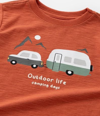 Remera Infantil Texturizada con Estampa Coches - Talle 1 a 6 años 4