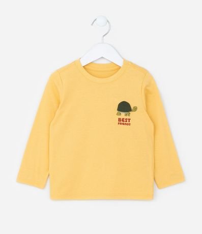 Remera Infantil con Estampa Interactiva de Tortuga - Talle 1 a 6 años