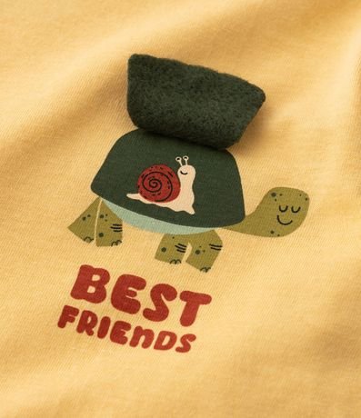 Remera Infantil con Estampa Interactiva de Tortuga - Talle 1 a 6 años 3