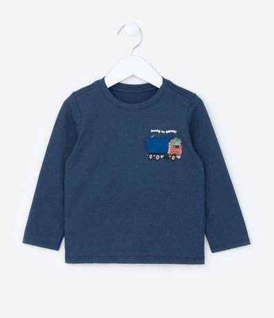 Remera Infantil con Estampa Interactiva de Camión - Talle 1a 6 años