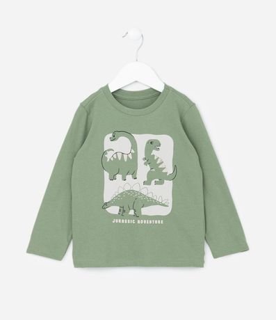 Remera Infantil con Estampa de Dinos 3D - Talle 1 a 6 años