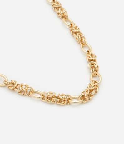 Collar Corto en Metal con Cadenas y Nudos 1