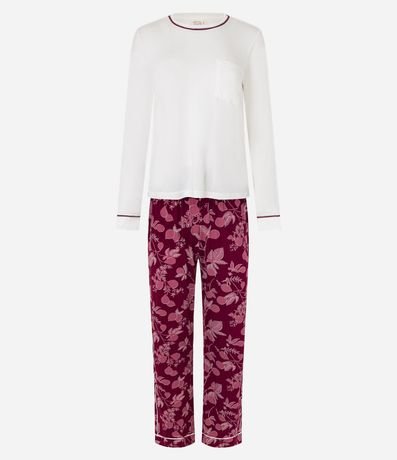 Pijama Largo en Viscosa con Estampa de Higos 5