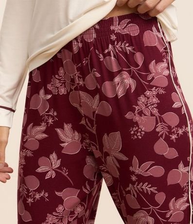 Pijama Largo en Viscosa con Estampa de Higos 4