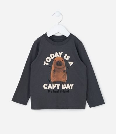Remera Infantil con Estampa Carpincho Capy Day - Talle 1 a 6 años 1