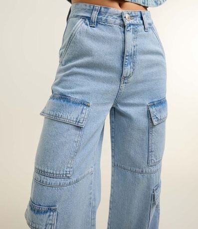 Pantalón años 90 en Jeans con Bolsillo Cargo 4