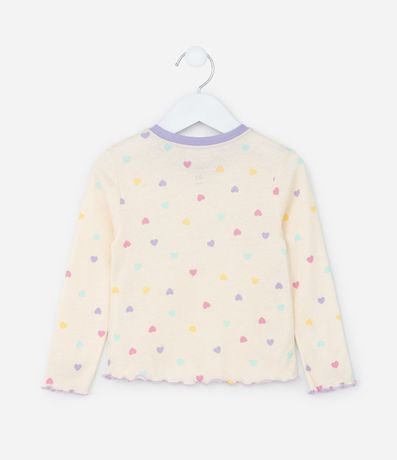 Pijama Infantil en Rib con Estampa Carita Tierna - Talle 1 a 4 años 3