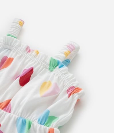 Vestido Infantil con Estampa Corazones - Talle 0 a 18 meses 4