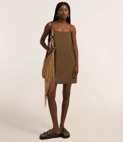 Vestido Corto en Viscosa con Lazo en los Breteles 2