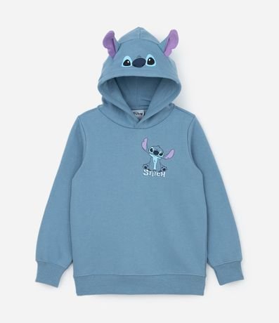 Saco Infantil con Capucha y Orejitas de Stitch - Talle 4 a 10 años