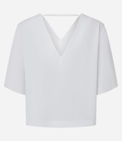 Blusa Suelta en Crepé con Escote V 2