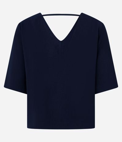 Blusa Suelta en Crepé con Escote V 7