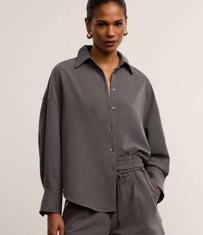 Camisa Oversized Sastrería con Puño Largo