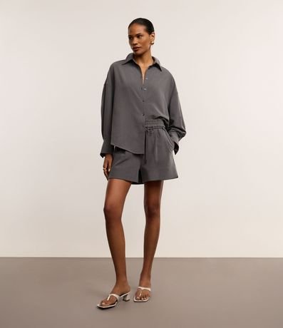 Camisa Oversized Sastrería con Puño Largo 2