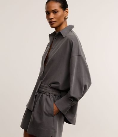 Camisa Oversized Sastrería con Puño Largo 3