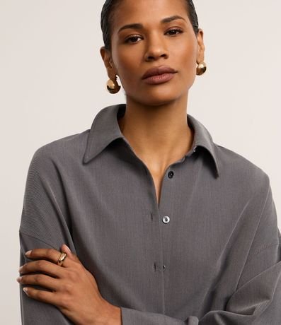 Camisa Oversized Sastrería con Puño Largo 4