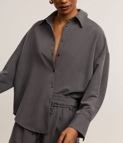 Camisa Oversized Sastrería con Puño Largo 5