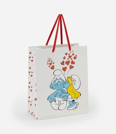 Embalaje de Regalo Mediana con Los Pitufos Románticos