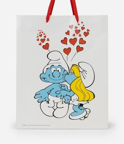 Embalaje de Regalo Mediana con Los Pitufos Románticos 2