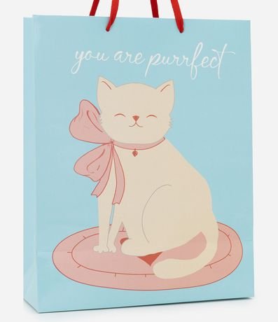 Embalaje de Regalo Pequeño con Estampa de Gatito con Lazo 2