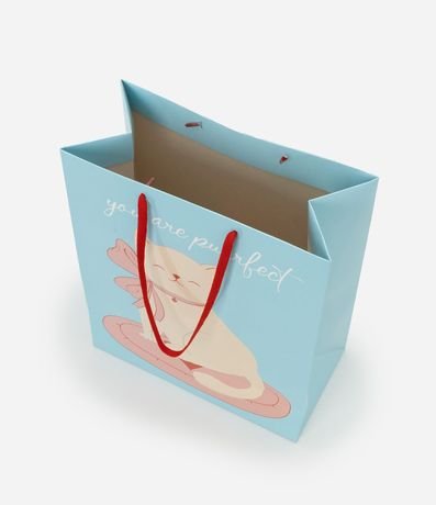 Embalaje de Regalo Pequeño con Estampa de Gatito con Lazo 3