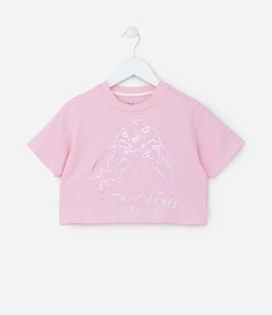 Pijama Infantil con Estampa de Stitch en Foil - Talle 5 a 14 años 2