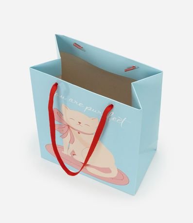 Embalaje de Regalo Pequeña con Estampa de Gatito con Lazo 2