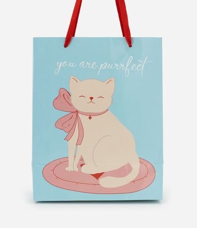 Embalaje de Regalo Pequeña con Estampa de Gatito con Lazo 3