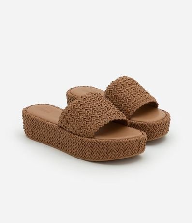 Sandalia Flatform con Superficie Trenzada 2