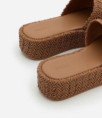 Sandalia Flatform con Superficie Trenzada 3
