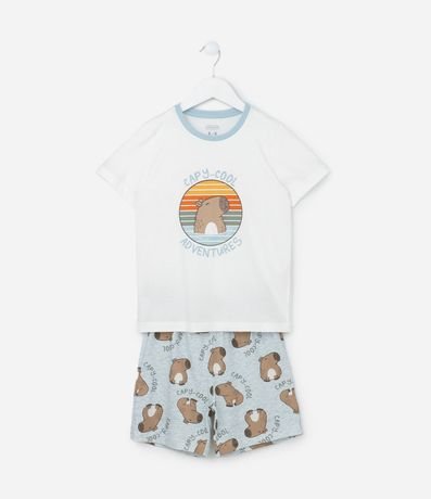 Pijama Infantil con Estampa de Carpincho - Talle 2 a 6 años