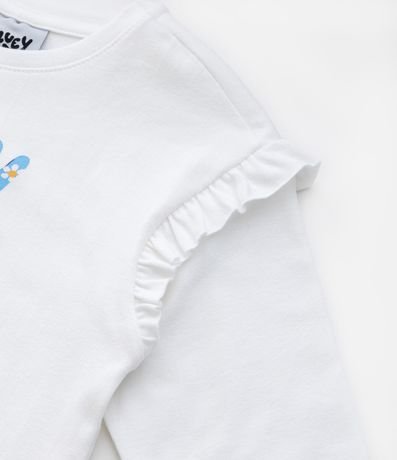 Remera Infantil con Babados y Estampa Bluey - Tam  1 a 6 años 3
