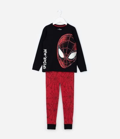 Pijama Infantil Largo con Estampa do Spider-Man Brilla en la Oscuridad - Talle 3 al 10 años