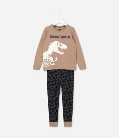 Pijama Infantil con Estampa Jurassic World - Talle 6 a 14 años