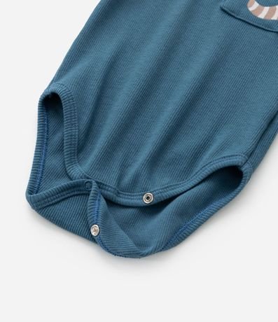 Body Infantil en Rib con Pequeño Bolsillo Estampado - Talle 0 a 18 meses 5