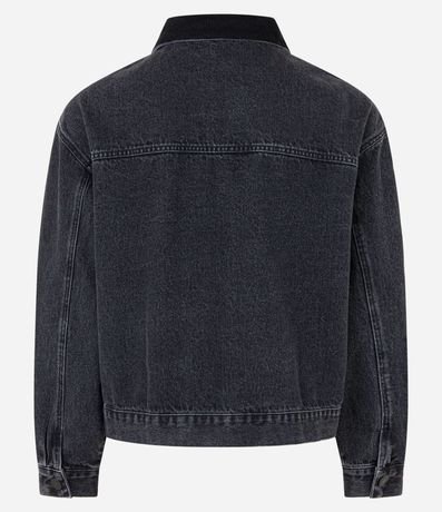 Campera Trucker Boxy con Cuello de Terciopelo 7