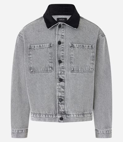 Campera Trucker Boxy con Cuello de Terciopelo 8
