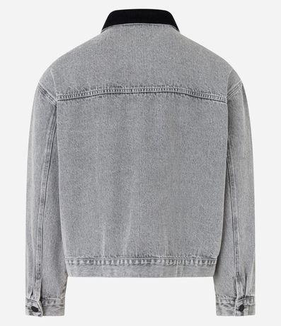 Campera Trucker Boxy con Cuello de Terciopelo 9