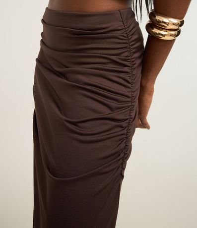 Pollera New Midi con Frunzidos y Fenda 4