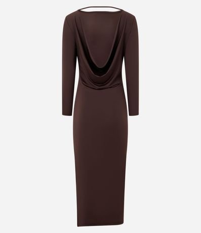 Vestido New Midi en Malla con Escote Degagê en la Espalda 7