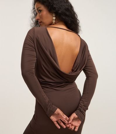 Vestido New Midi en Malla con Escote Degagê en la Espalda 3