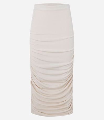 Pollera New Midi Fruncida en Rib 5