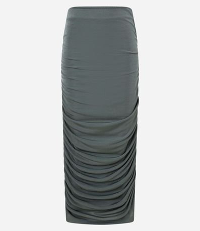 Pollera New Midi Fruncida en Rib 5