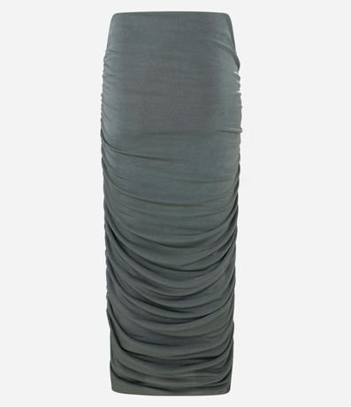 Pollera New Midi Fruncida en Rib 6