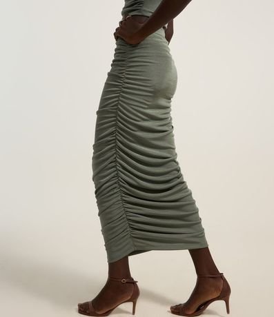 Pollera New Midi Fruncida en Rib 3